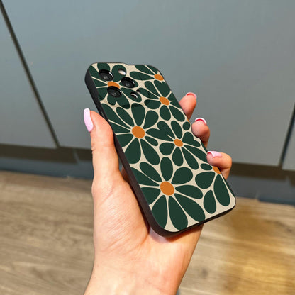 Retro Abstract Floral Print Pattern Phone Case for iPhone 17 16 15 14 13 12 11 11 Pro Max Mini 7 8 XR X Shockproof Phone Cover Custom Name