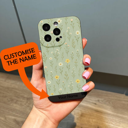 Green Wild Flower Floral Phone Case for iPhone 17 16 15 14 13 12 11 11 Pro Max Mini 7 8 XR XS X Shockproof Phone Cover