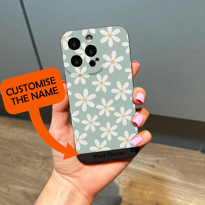 Retro Abstract Floral Print Pattern Phone Case for iPhone 17 16 15 14 13 12 11 Pro Max Mini 7 8 XR XS X Shockproof Phone Cover Custom Name