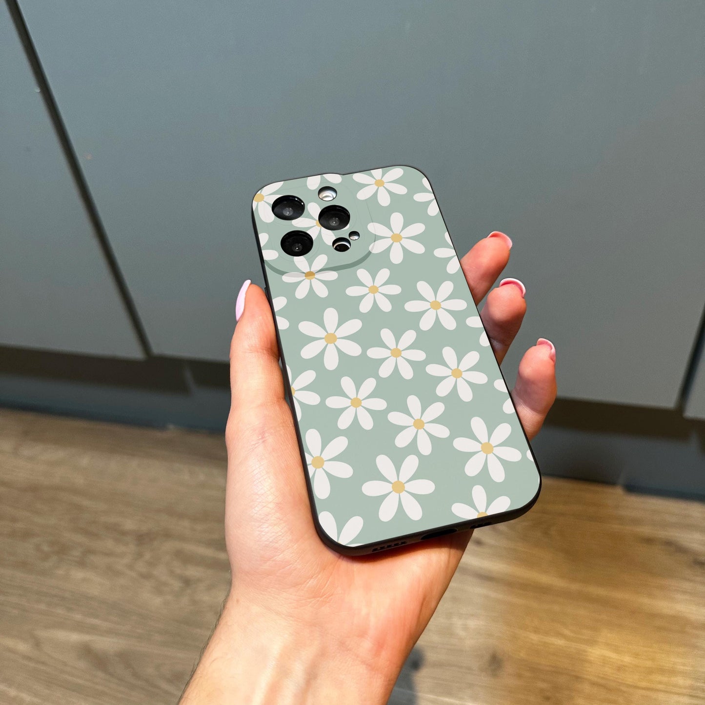 Retro Abstract Floral Print Pattern Phone Case for iPhone 17 16 15 14 13 12 11 Pro Max Mini 7 8 XR XS X Shockproof Phone Cover Custom Name