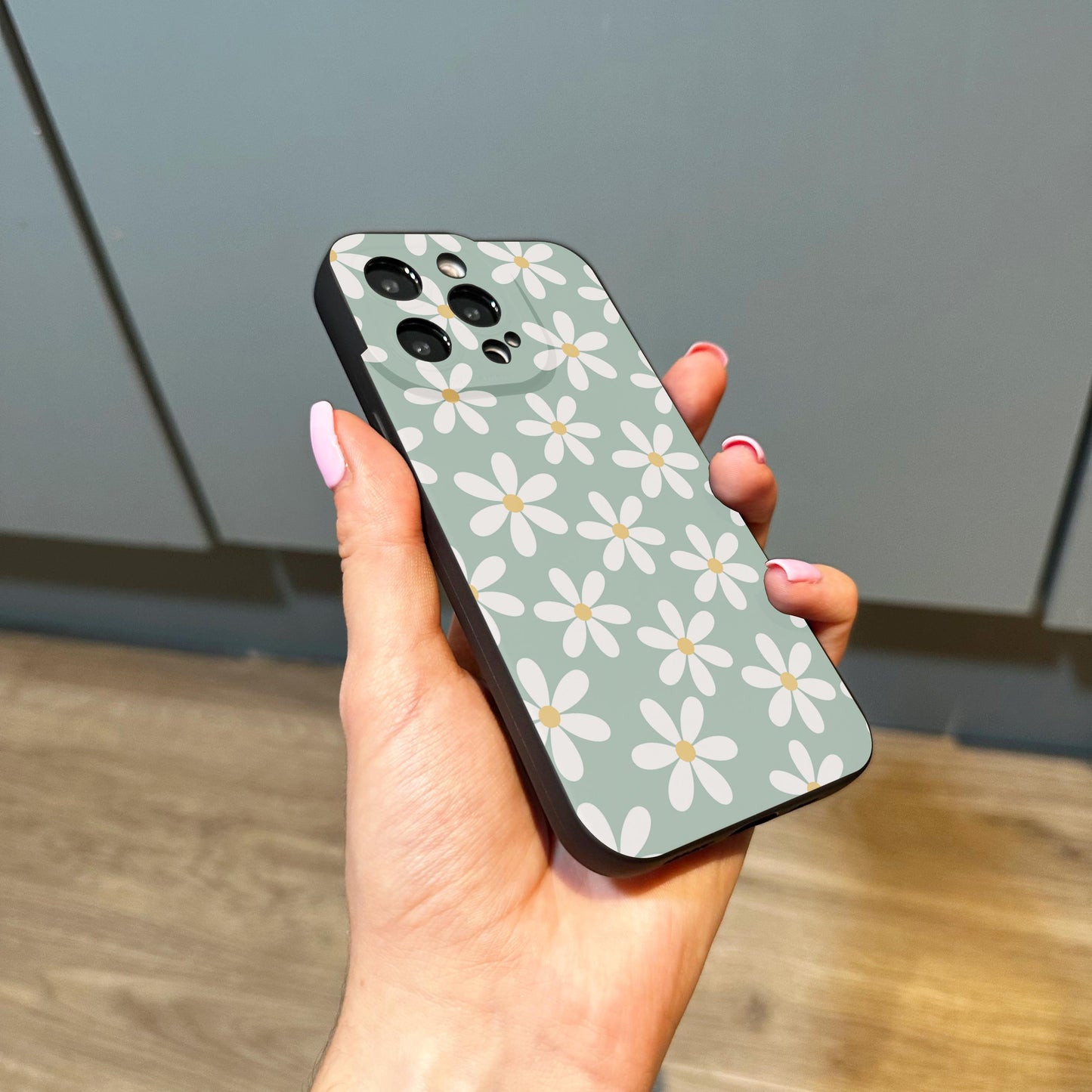 Retro Abstract Floral Print Pattern Phone Case for iPhone 17 16 15 14 13 12 11 Pro Max Mini 7 8 XR XS X Shockproof Phone Cover Custom Name