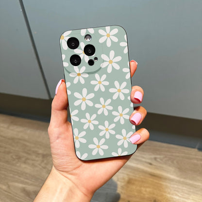 Retro Abstract Floral Print Pattern Phone Case for iPhone 17 16 15 14 13 12 11 Pro Max Mini 7 8 XR XS X Shockproof Phone Cover Custom Name