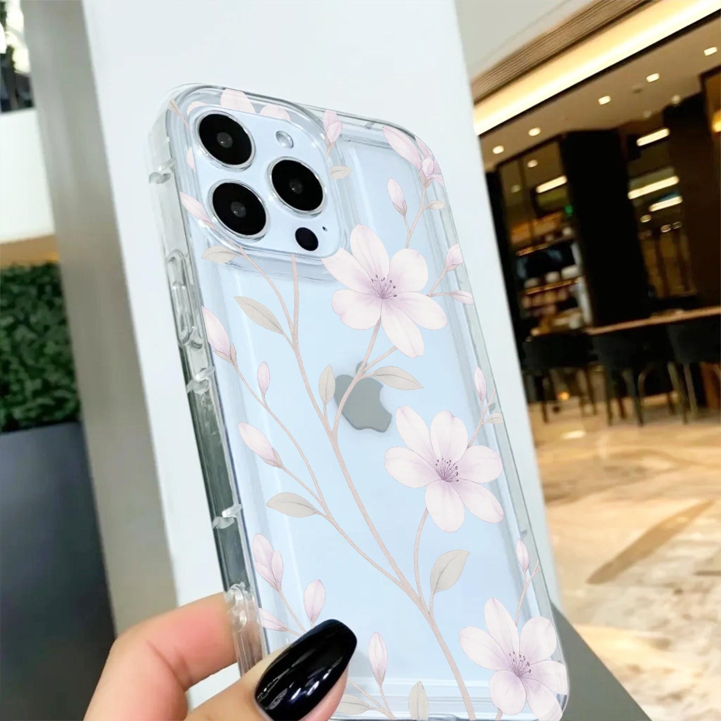 Magnolia blossoms White Flower Floral Clear Phone Case for iPhone 17 16 15 14 13 12 11 11 Pro Max Mini 7 8 XR XS X Shockproof Cover