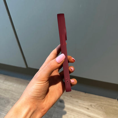 Polka Dot Pattern Burgundy Phone Case for iPhone 17 16 15 14 13 12 11 11 Pro Max Mini 7 8 XR XS X Shockproof Phone Cover Custom