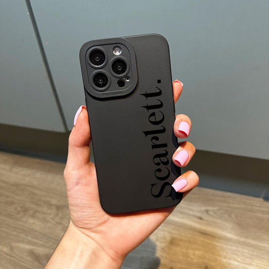 Personalised Name Black Phone Case for iPhone 17 16 15 14 13 12 11 11 Pro Max Mini 7 8 XR XS X Shockproof Phone Cover Customised