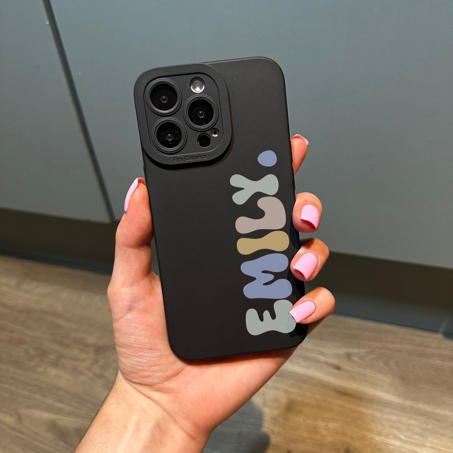 Personalised Name Phone Case for iPhone 17 16 15 14 13 12 11 11 Pro Max Mini 7 8 XR XS X Shockproof Phone Cover with Customised Name