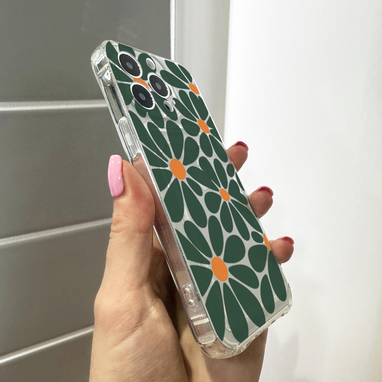 Retro Abstract Floral Print Card Holder Phone Case for iPhone 17 16 15 14 13 12 11 11 Pro Max Mini 7 8 XR Wallet Shockproof Phone Cover