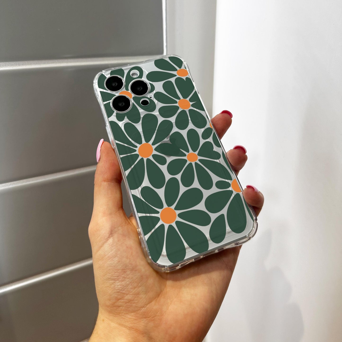 Retro Abstract Floral Print Card Holder Phone Case for iPhone 17 16 15 14 13 12 11 11 Pro Max Mini 7 8 XR Wallet Shockproof Phone Cover