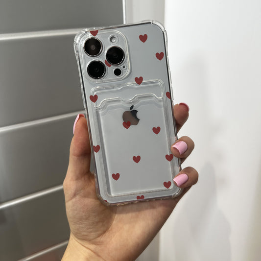 Girls Personalised Card Holder Phone Case for iPhone 17 16 15 14 13 12 11 11 Pro Max Mini 7 8 XR XS X Shockproof Phone Cover Custom Name