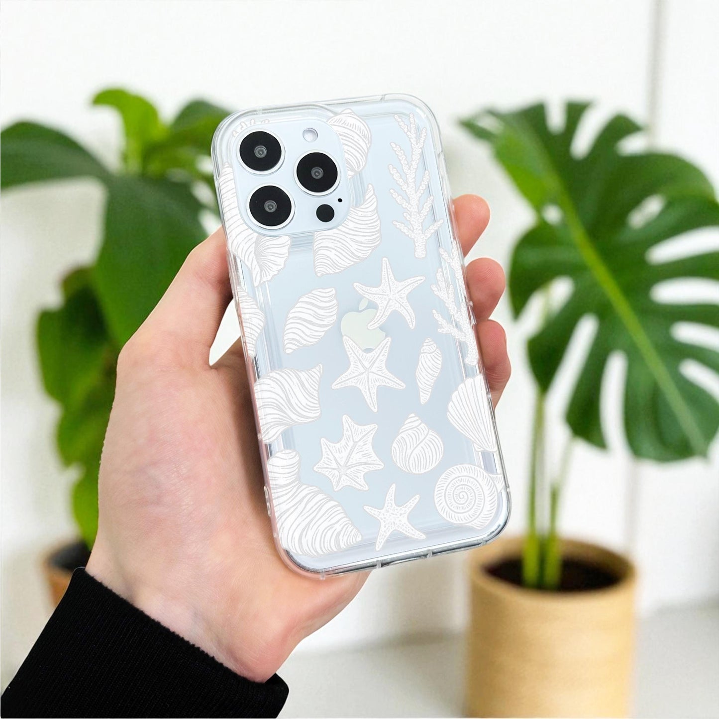 Turtle Starfish Ocean Sealife Clear Phone Case for iPhone 17 16 15 14 13 12 11 11 Pro Max Mini 7 8 XR XS X XR Wallet Shockproof Cover