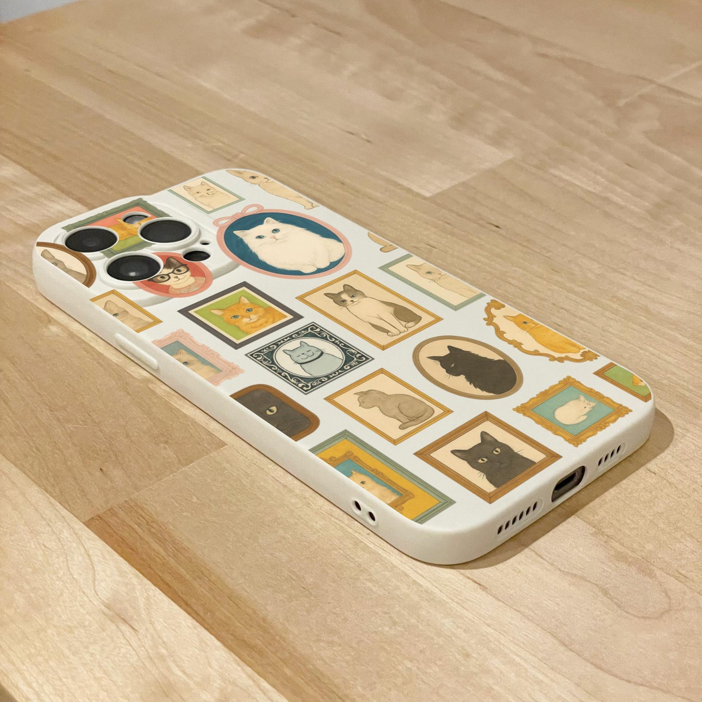 Cute Circus Cat Clown Kitten Beige Phone Case for iPhone 17 16 15 14 13 12 11 11 Pro Max Mini 7 8 XR XS X Shockproof Phone Cover Custom Name