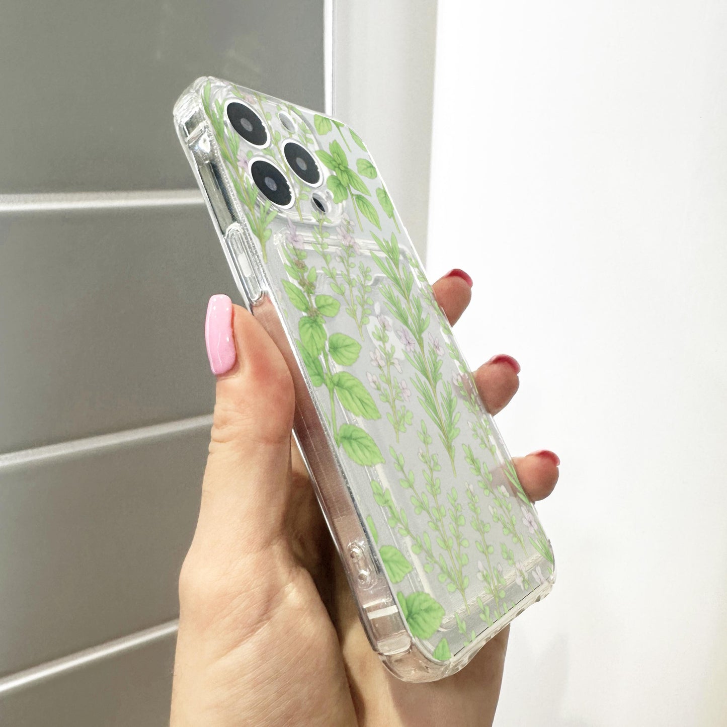 Green Floral Flower Card Holder Phone Case for iPhone 17 16 15 14 13 12 11 11 Pro Max Mini 7 8 XR XS X Wallet Shockproof Phone Cover Custom