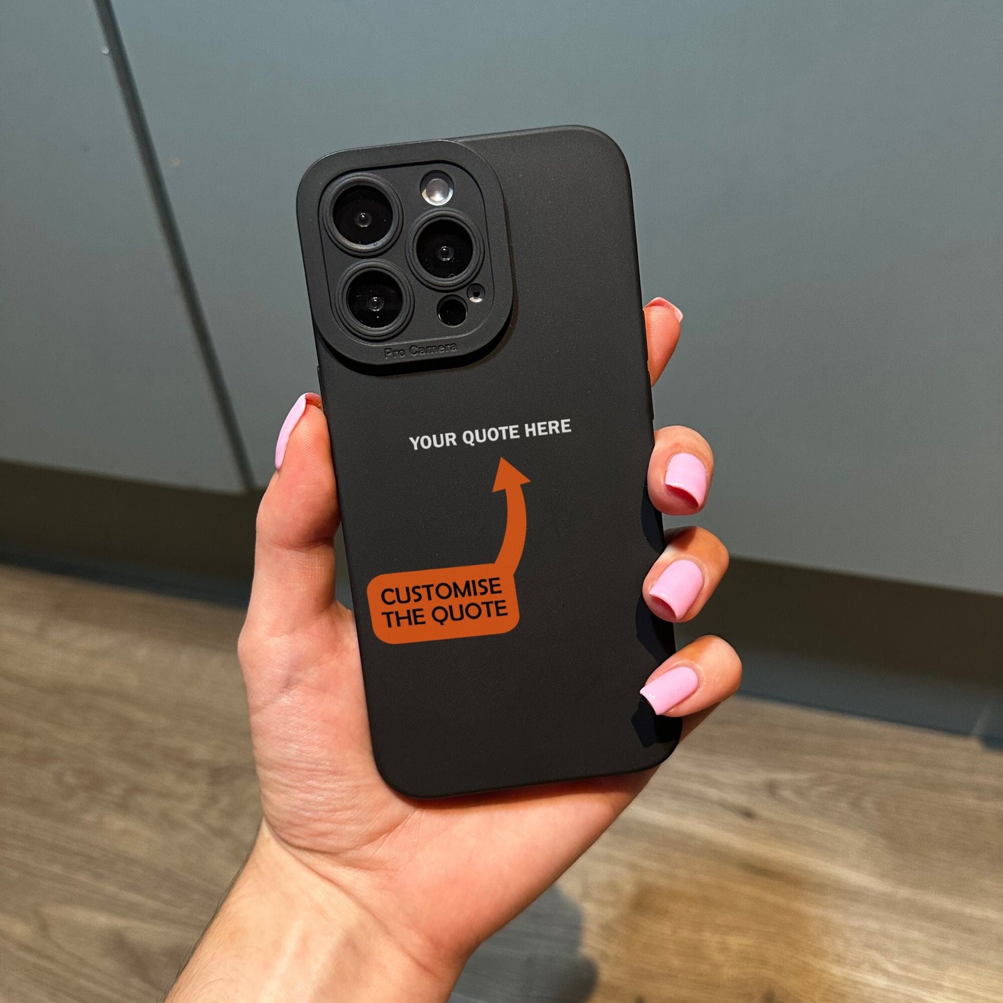 Custom Quote Phone Case with Quote for iPhone 17 16 15 14 13 12 11 11 Pro Max Mini 7 8 XR XS X Shockproof Phone Cover with Custom Quote