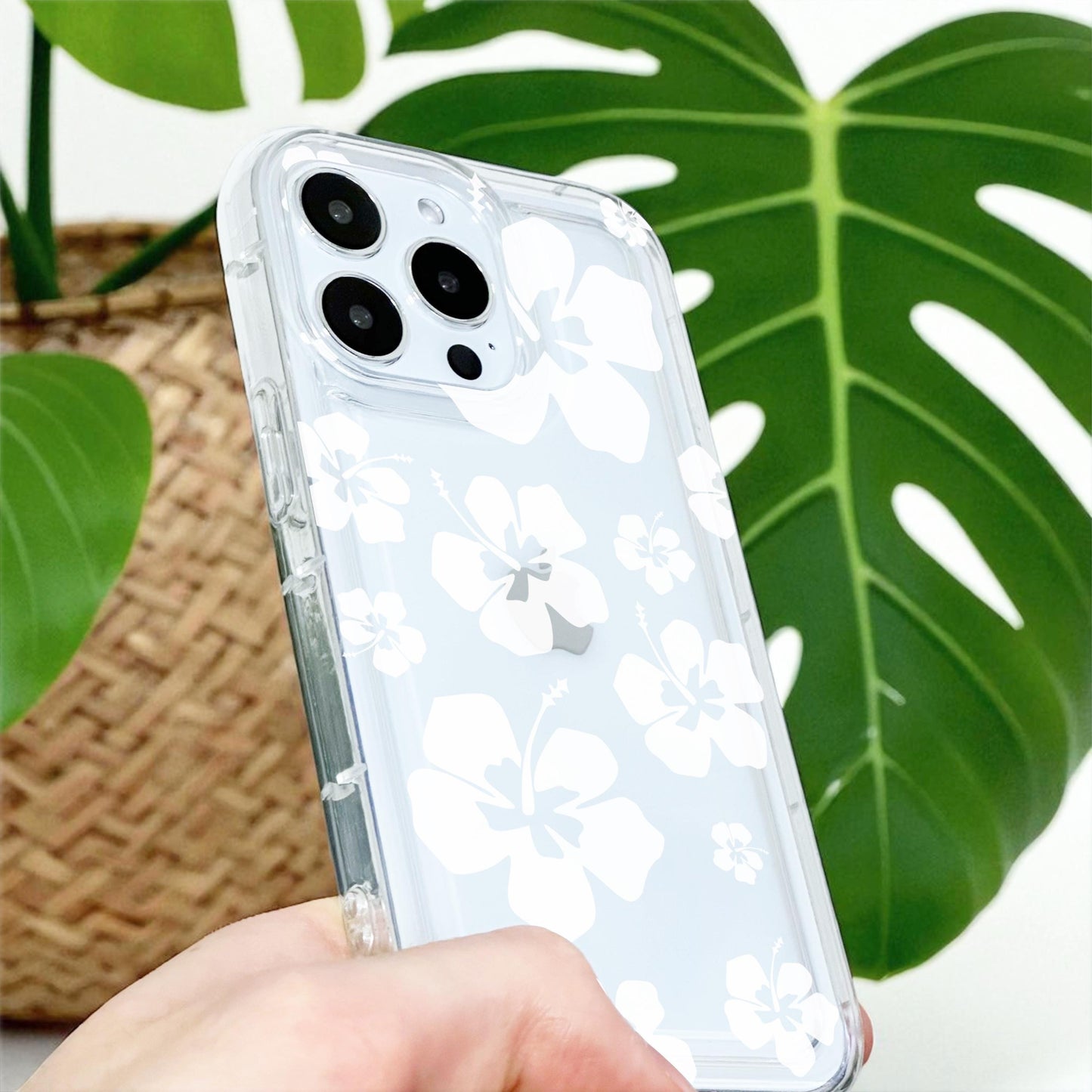 Floral Pressed Flower Pattern Clear Phone Case for iPhone 17 16 15 14 13 12 11 11 Pro Max Mini 7 8 XR XS X Shockproof Cover Custom Name