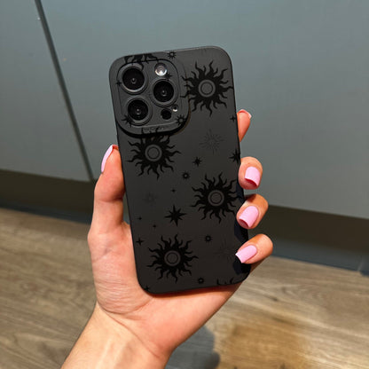 Sun and Star Y2K iPhone Case with Customised Name for iPhone 17 16 15 14 13 12 11 11 Pro Max Mini 7 8 XR XS X Shockproof Phone Cover Custom