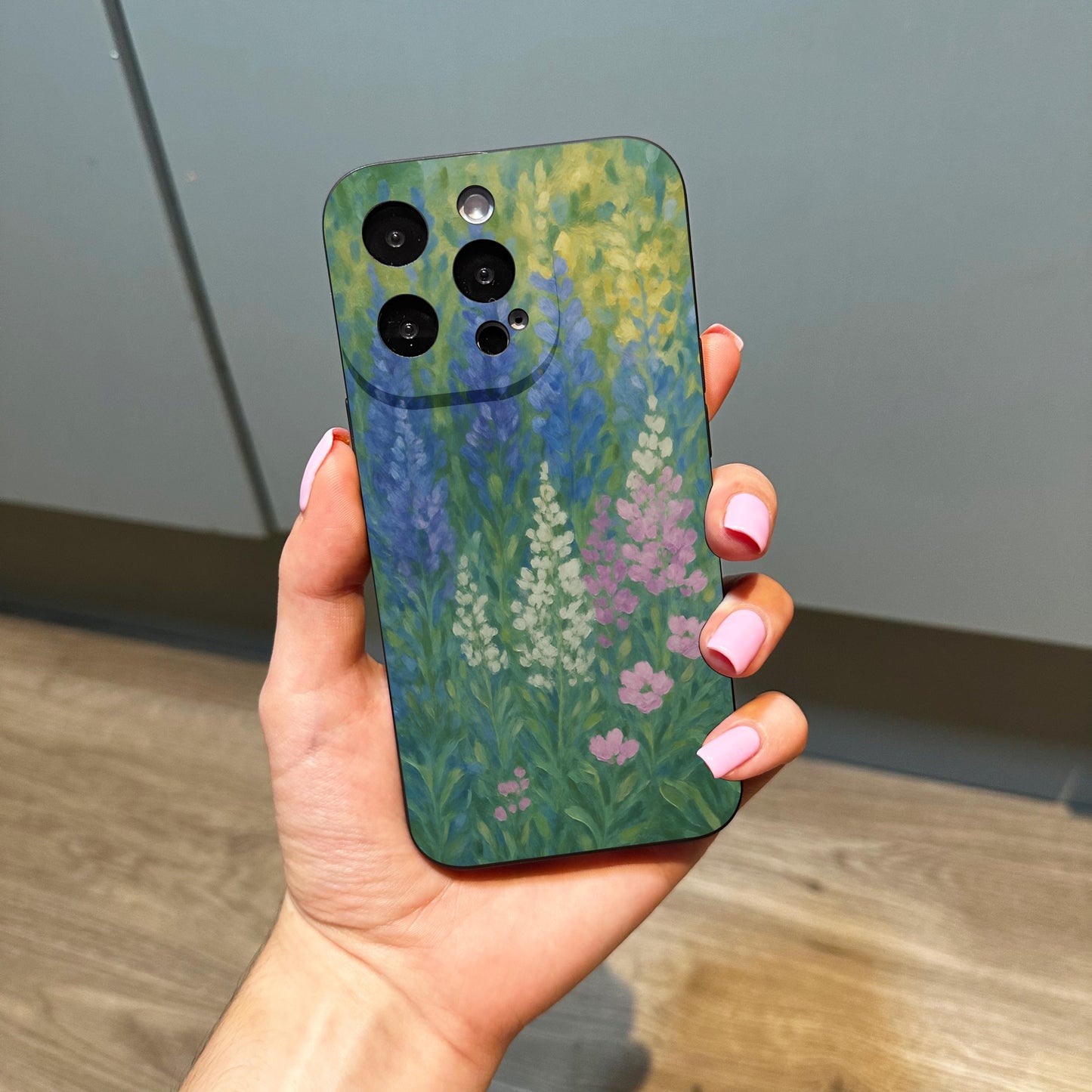 Wildflower Oil Painted Style Phone Case for iPhone 17 16 15 14 13 12 11 11 Pro Max Mini 7 8 XR XS X Shockproof Phone Cover