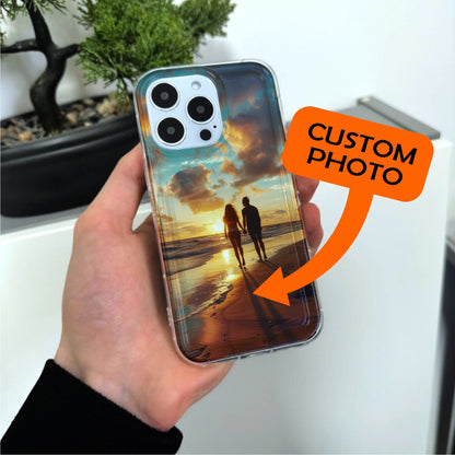 Custom Photo Phone Case for iPhone 17 16 15 14 13 12 11 11 Pro Max Mini 7 8 XR XS X Shockproof Silicone Phone Cover with Custom Name