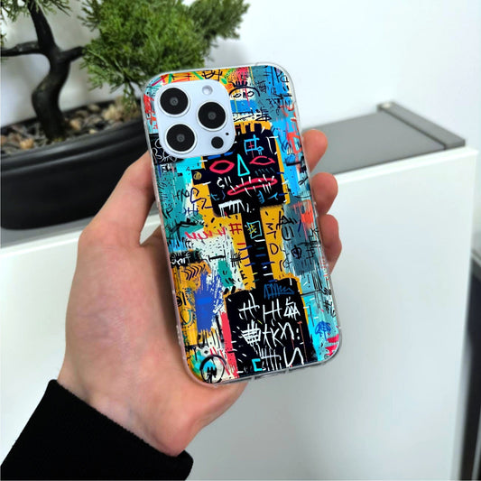 Graffiti Urban Art Phone Case for iPhone 17 16 15 14 13 12 11 11 Pro Max Mini 7 8 XR XS X Shockproof Silicone Phone Cover with Custom Name